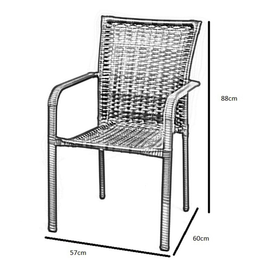 Conjunto De Mesa E 2 Cadeiras Para Varanda Cjmb4034032-alegro Móveis -  Castanho