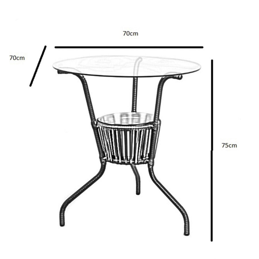 Conjunto De Mesa E 2 Cadeiras Para Varanda Cjmb4034032-alegro Móveis -  Castanho