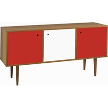 balcao-buffet-para-sala-de-jantar-em-madeira-3-portas-vintage-vermelho-e-marrom-a-EC000026931