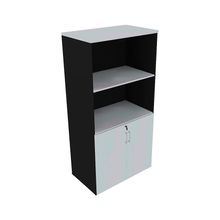armario-estante-alto-para-escritorio-em-mdp-2-portas-preto-e-cinza-claro-corp-160-a-EC000019893