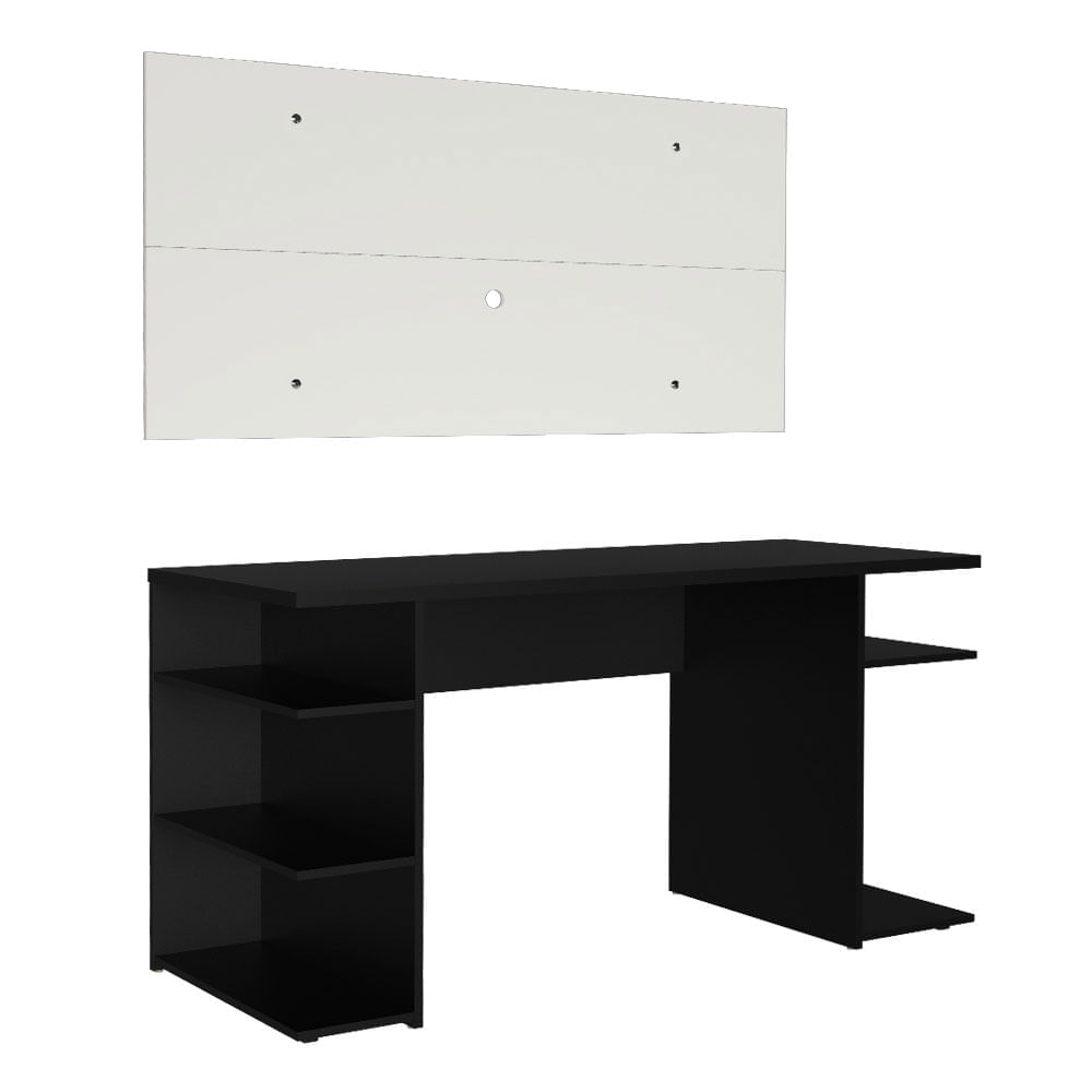 Mesa Gamer Madesa 9409 e Painel para TV até 50 Polegadas Branco